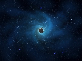 Apple in spatiu cosmic (click to view)
