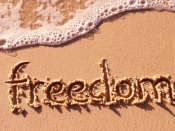 Freedom mesaj pe nisip