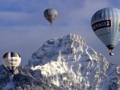 Iarna cu balonul in munti